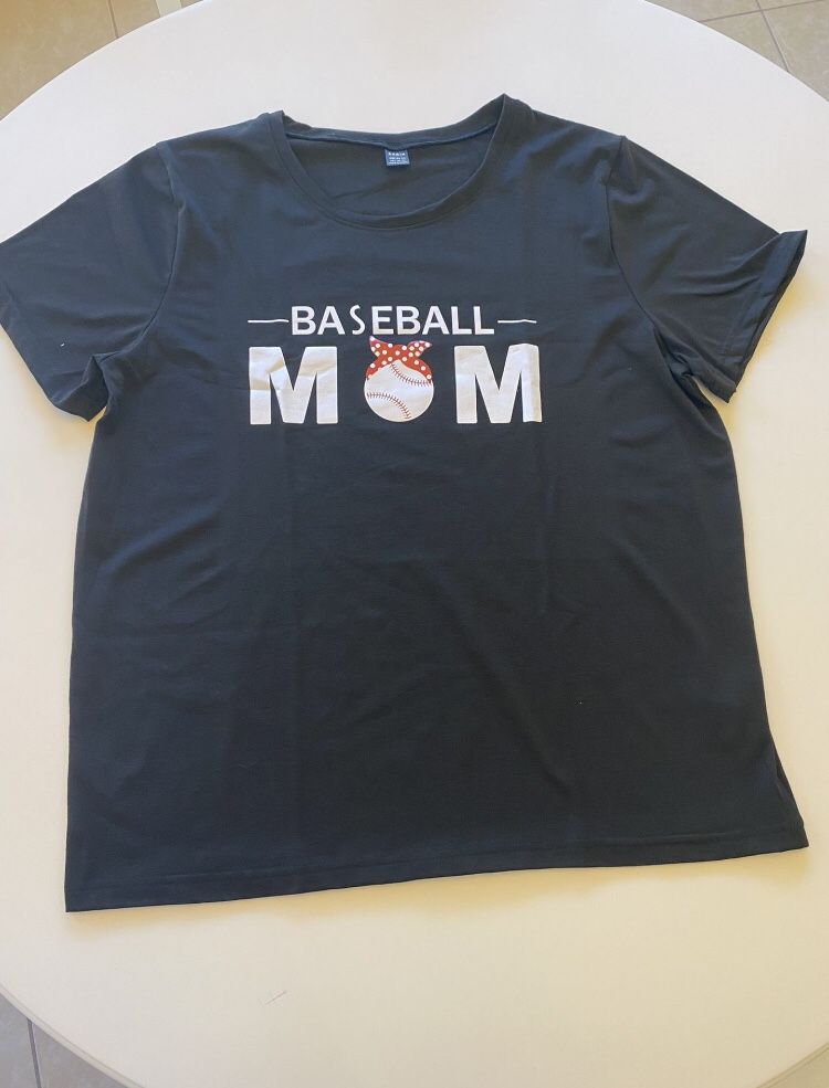 Baseball Mom & Letter Graphic Tee
