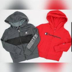 2-Piece Toddler Hoodie Bundle: Champion & Hurley (Size 3T)