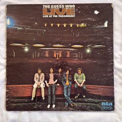 The Guess Who Live at the Paramount LP Vinyl Record original 1972 release