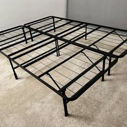 CAL KING SIZE METAL BED FRAME FOLDABLE  (VERY STURDY)