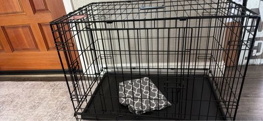 30-Inch Double-Door Wire Dog Crate With Cover & Tray