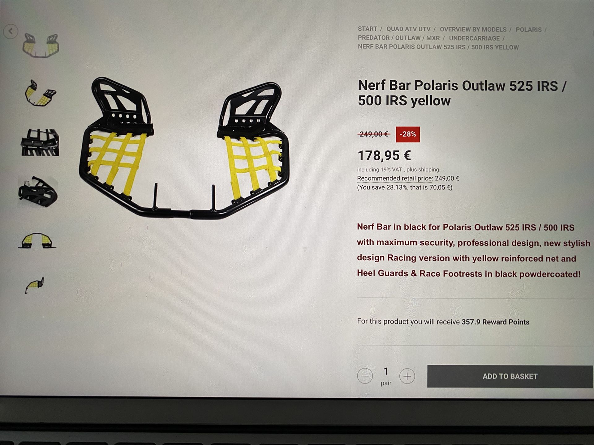 Polaris Outlaw 500/525 Nerf Bars XRW