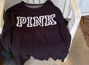 PINK Victoria's Secret Black Long Sleeve Top