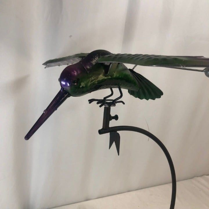 Marigold Whimsical Metal Bird Balancer w/Garden Stake with Stake