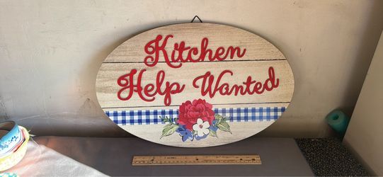 Pioneer woman help wanted hanging sign