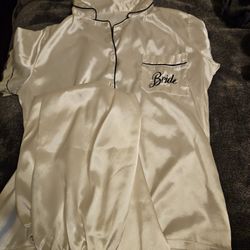 Bride White Satin Pj