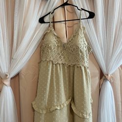 Plus Size Beige Dress
