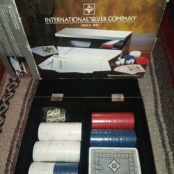 International Silver Co Sterling Plated Poker Box