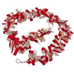 Celebrate It Red and White Holiday Garland 6 Feet