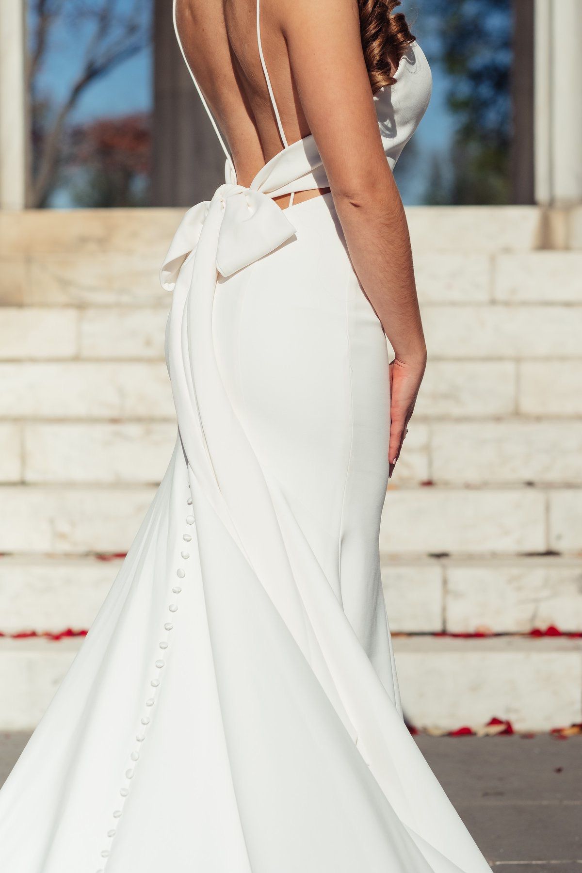 Elegant Wedding Dress and Spanish-style veil (size 4-6)
