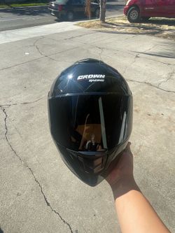 Crown racing motorcycle helmet