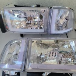 94-01 Ram LED DRL Headlights Luces Micas Calaveras Faros Faroles