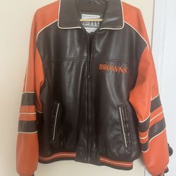 Cleveland Browns Leather Jacket Size XL