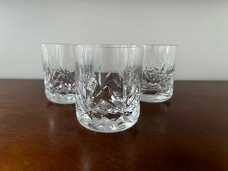 Cut Crystal Whiskey Glasses Set of 3