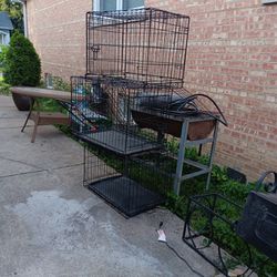 21" H X 30" L X 19" W Metal Dog 🐕 Cage With Tray 