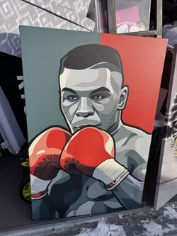 Mike Tyson Wood Canvas/Poster