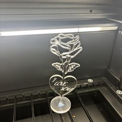 Acrylic Valentine’s Rose