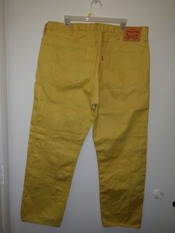 Yellow men's Levi's jeans