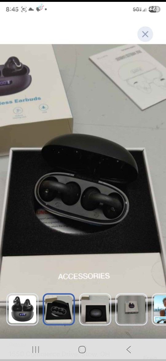 Jzones Open Ear Clip Wireless Earbuds Bluetooth 5.4