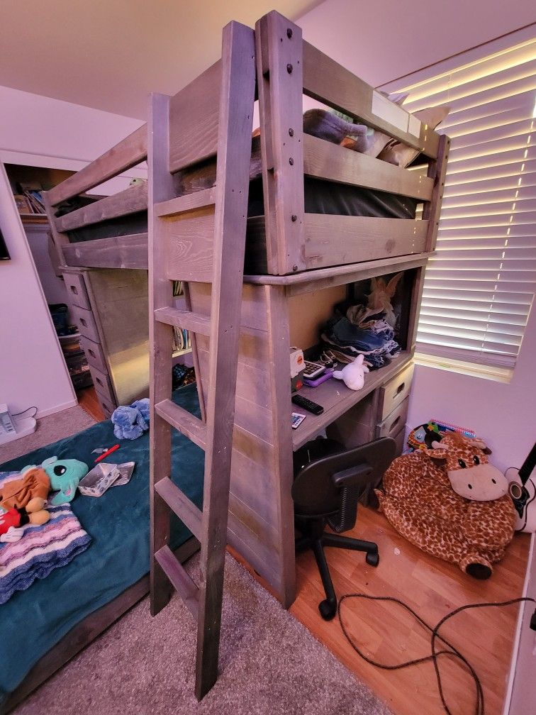 Twin Loft Bed And Desk, From Jerome's for Sale in Chula Vista, CA OfferUp