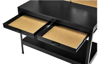 Blue Steel Workbench with Drawers