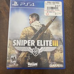 Sniper elite 3 - PS4