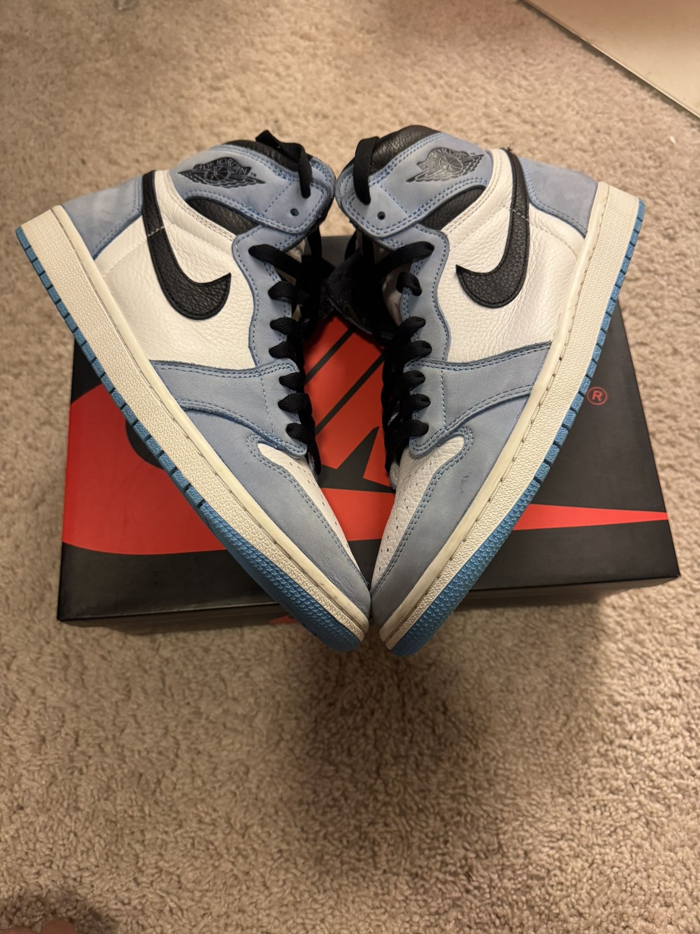 Jordan 1 high University Blue Size 10