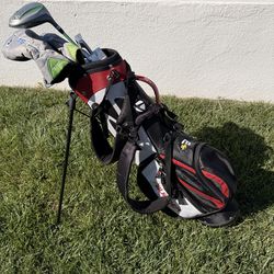 TS3 Kids Golf Set (57” Height) – Full Set w/ Bag, Driver, Woods, Irons & Wedges