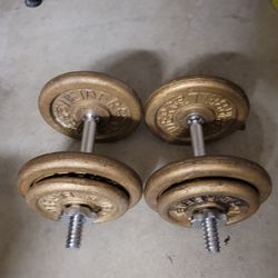 Adjustable Dumbbells (2x35Lbs) for $40 Firm (WALNUT 91789)