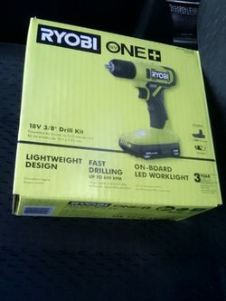 Ryobi One Plus Drill Driver Kit With Battery And Charger Brand New 