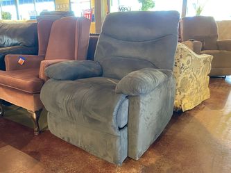 Plump Grey Former Recliner Armchair
