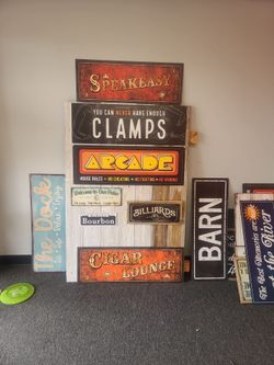 Metal signs home decor for fathers day and quantity discounts