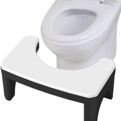 Toilet Stool,Squatting Toilet Stool,7"Height Bathroom Non-Slip Toilet Step Stool,Sturdy Toilet poop stool for Adults.