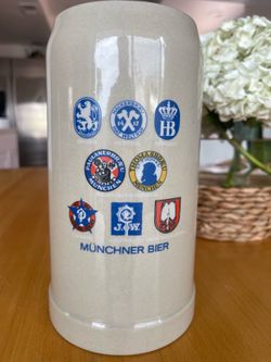 🍺 PROST! Bring a Piece of Munich Home! 🇩🇪  Vintage GERZ West Germany 1-Liter Stoneware Beer Stein