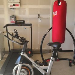 URGENT Moving Sale: Home Gym Bundle - NordicTrack Treadmill, Stationary Bike, Punching Bag with Stand - $450 OBO – MUST GO TODAY!

