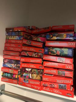 Lot of 500-Piece Jigsaw Puzzles Puzzlebug Artbox