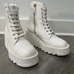 Chanel Interlocking Combat Boots