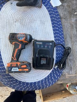 Rigid Impact Drill With Battery And Charger 