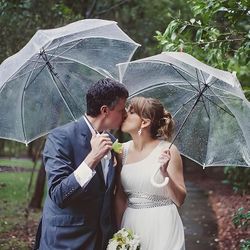 14 Pack Clear Wedding Umbrellas