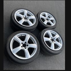 4 - 255/40r18 285/35r18 Stock Mercedes CLS550 S500 Wheels Rims Good Treads Tires !!
