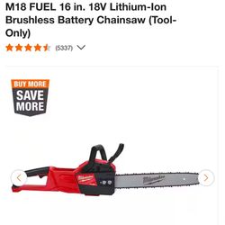 16” Milwaukee Chain Saw 