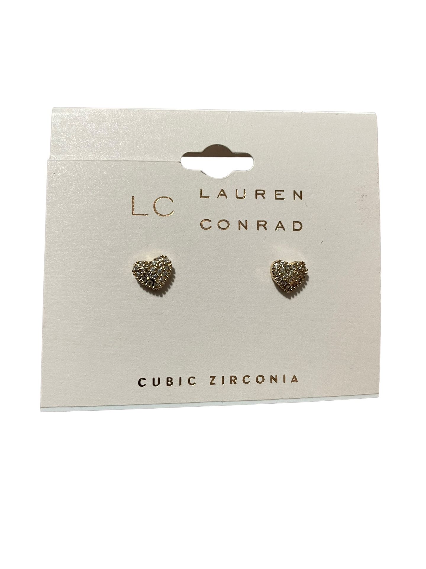 LC Lauren Conrad Nwt Heart Stud Earrings