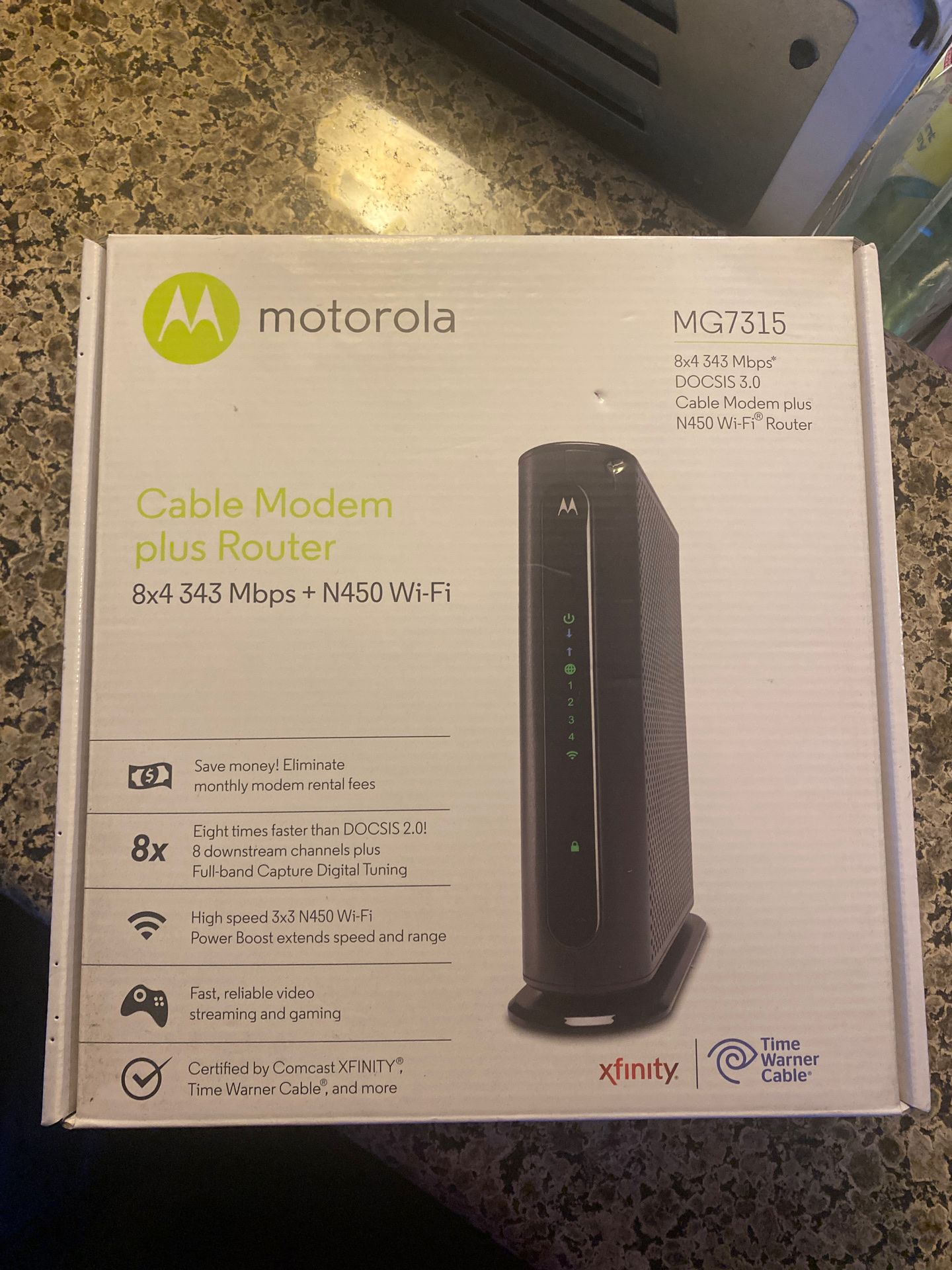 Motorola cable modem plus router