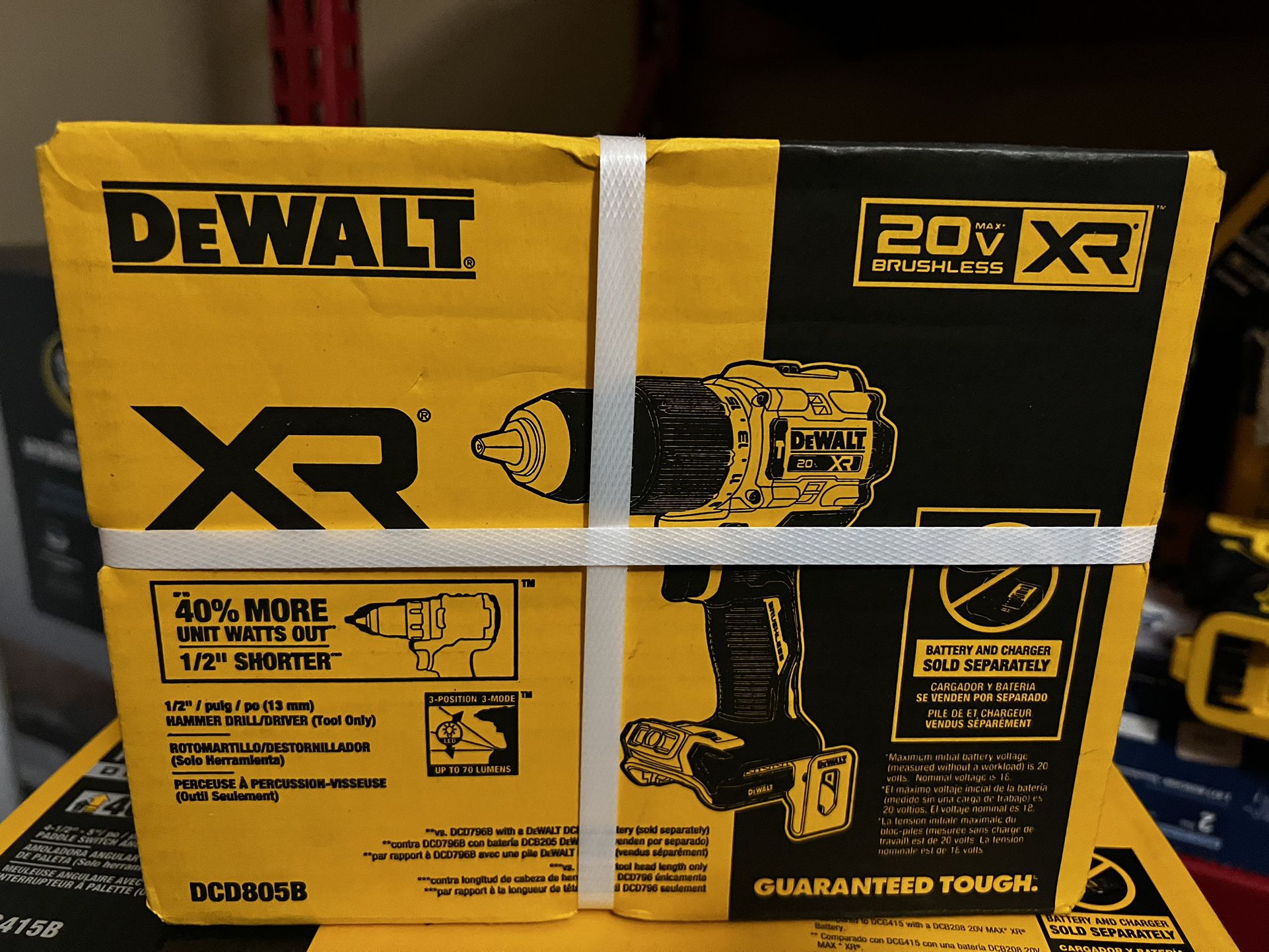 DeWalt XR 1/2-in 20-Volt Max Amp Variable Speed Brushless Cordless Hammer Drill (Tool Only)
