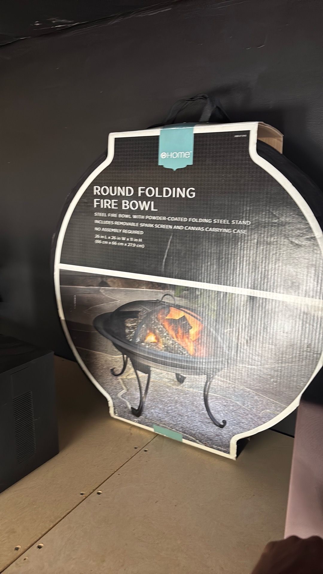 Brand new round folding fire place