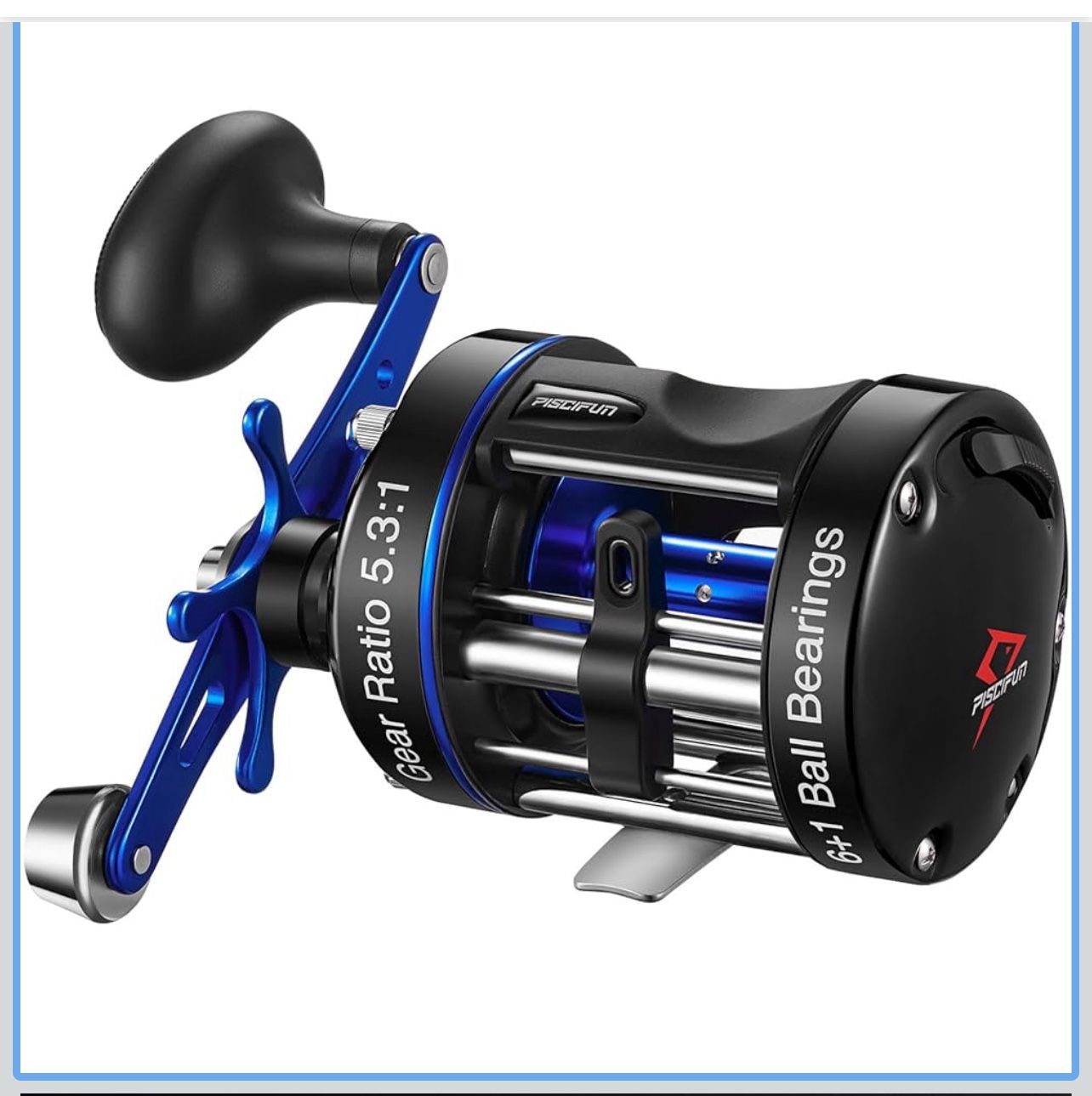 Piscifun Piscifun Chaos XS Baitcasting Fishing Reel, Reinforced Metal Body Round Baitcaster Reel, Smooth Powerful Saltwater Inshore Surf Trolling Reel