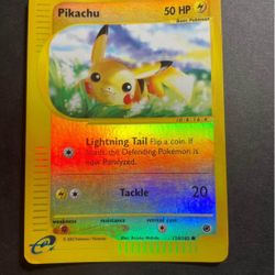 Pikachu E Reader Vintage Reverse Holo Pokémon card
