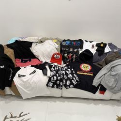 Clothes, Hoodies, Shorts, Shirts For Young Men Size M, L, XL, Different Prices Starting At $5, Some New, Some Barely Used 