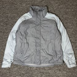 Columbia Jacket Womens XL Gray Light Blue Gorpcore