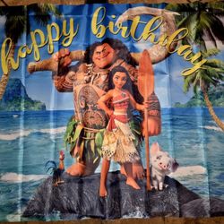 Disney Moana Birthday Party Supplies Backdrop Background Banner 5x3ft